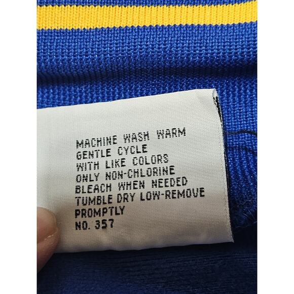 Vintage McGregor Jacket Mens Large White Blue Competitors Track Jacket - Picture 6 of 10